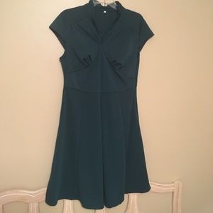 Dark Green A-line Dress